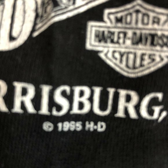 Vtg Harley Davidson Graphic Tshirt Embroidered Eag - Picture 6 of 10
